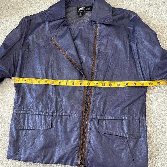 Worth, Zip Front Closure Collared Jacket, Size P, see fabric description. - Picture 9 of 11